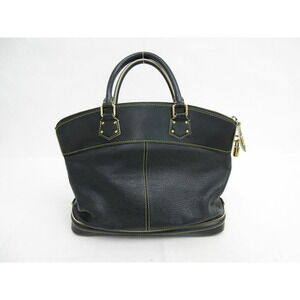 Louis Vuitton Black Handbag Suhali Noir Bag Lockit